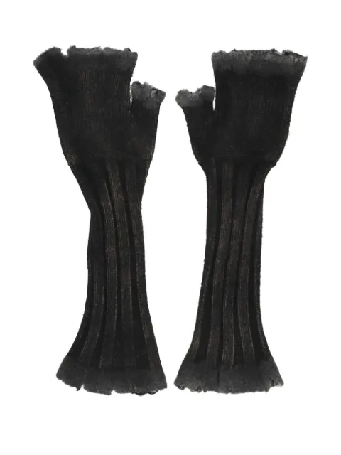 Avant Toi ribbed fingerless gloves