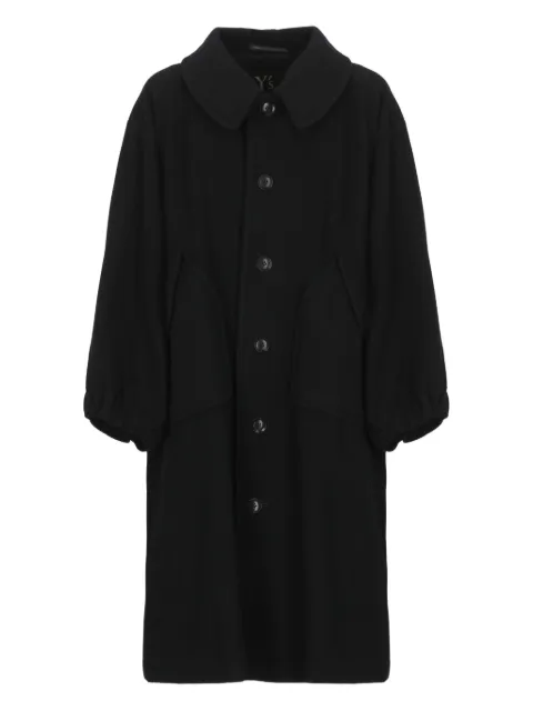 Y's button-fastening flap-pocket coat