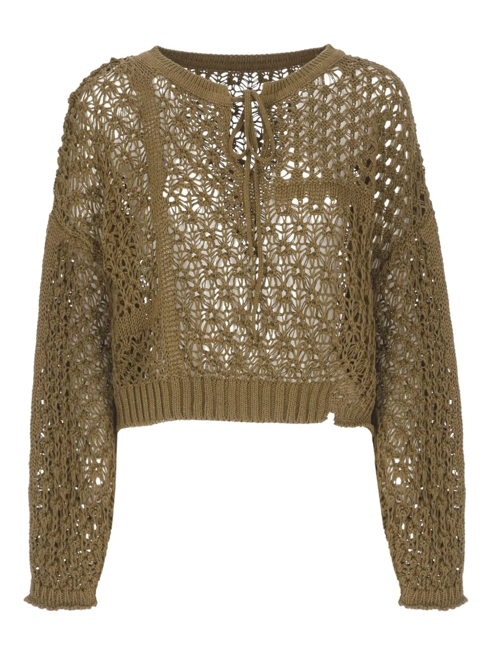 lace-up cut-out sweater