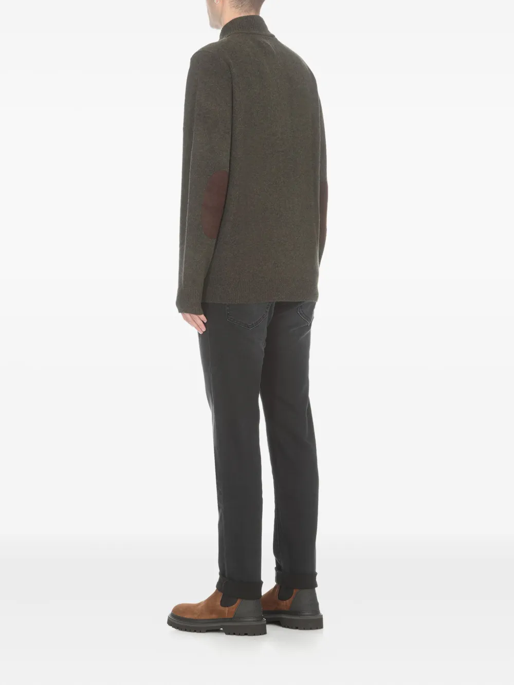 Barbour high-neck wool cardigan Groen