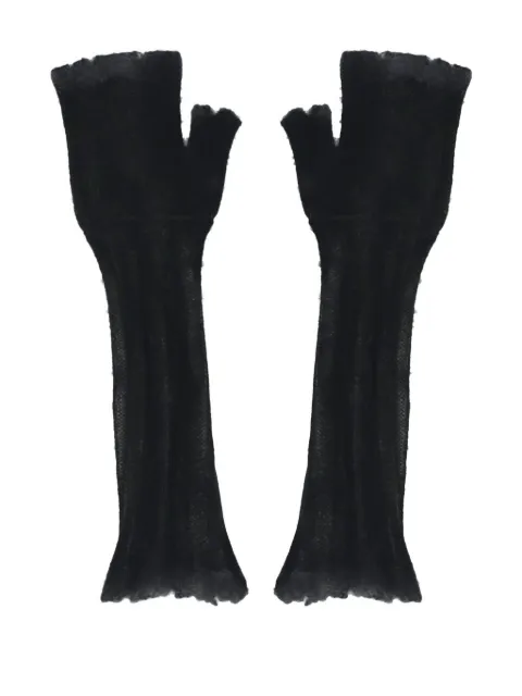 Avant Toi ribbed fingerless gloves
