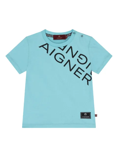 Aigner Kids diagonal-logo T-shirt