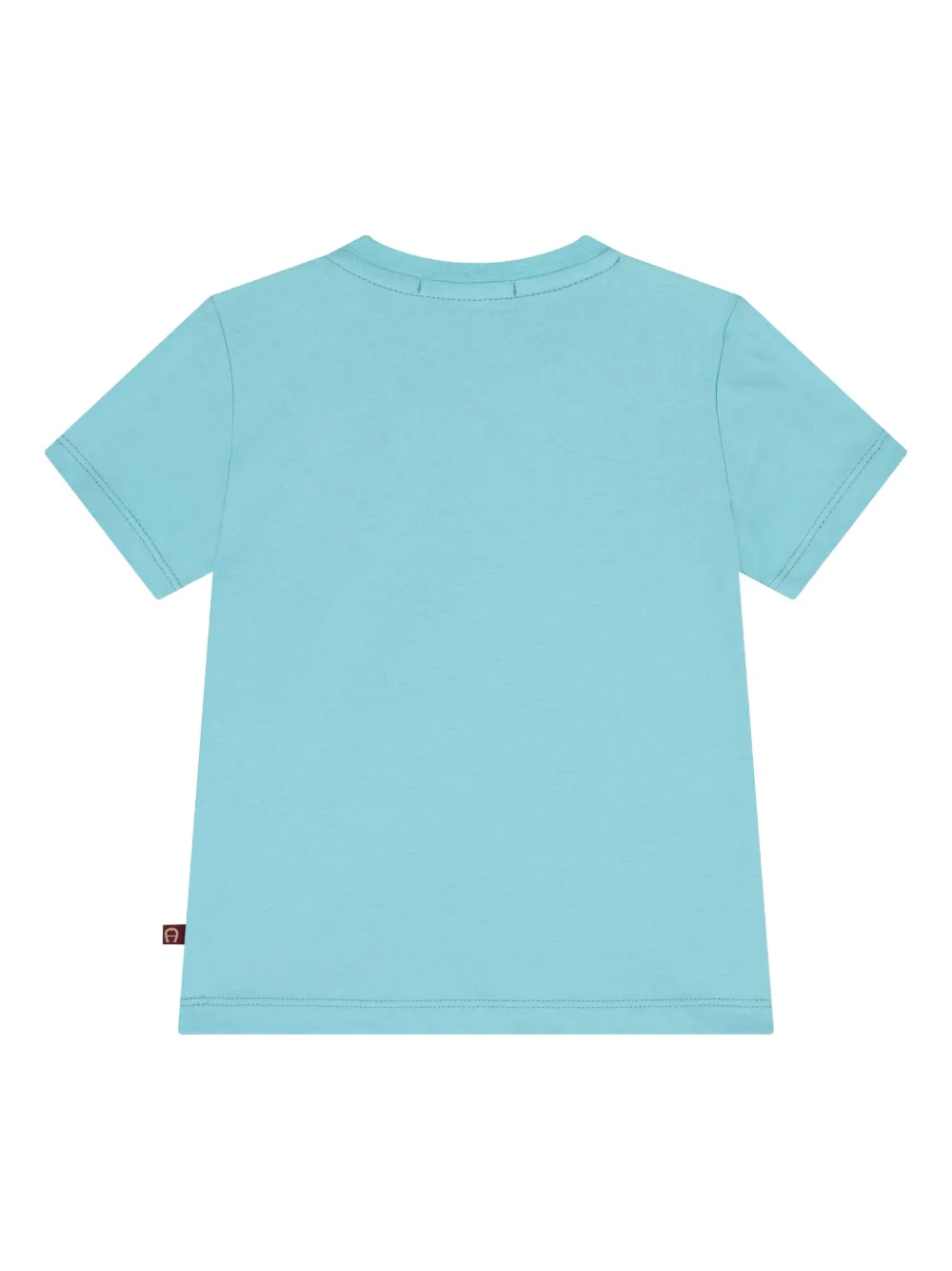 Aigner Kids T-shirt met diagonaal logo Blauw