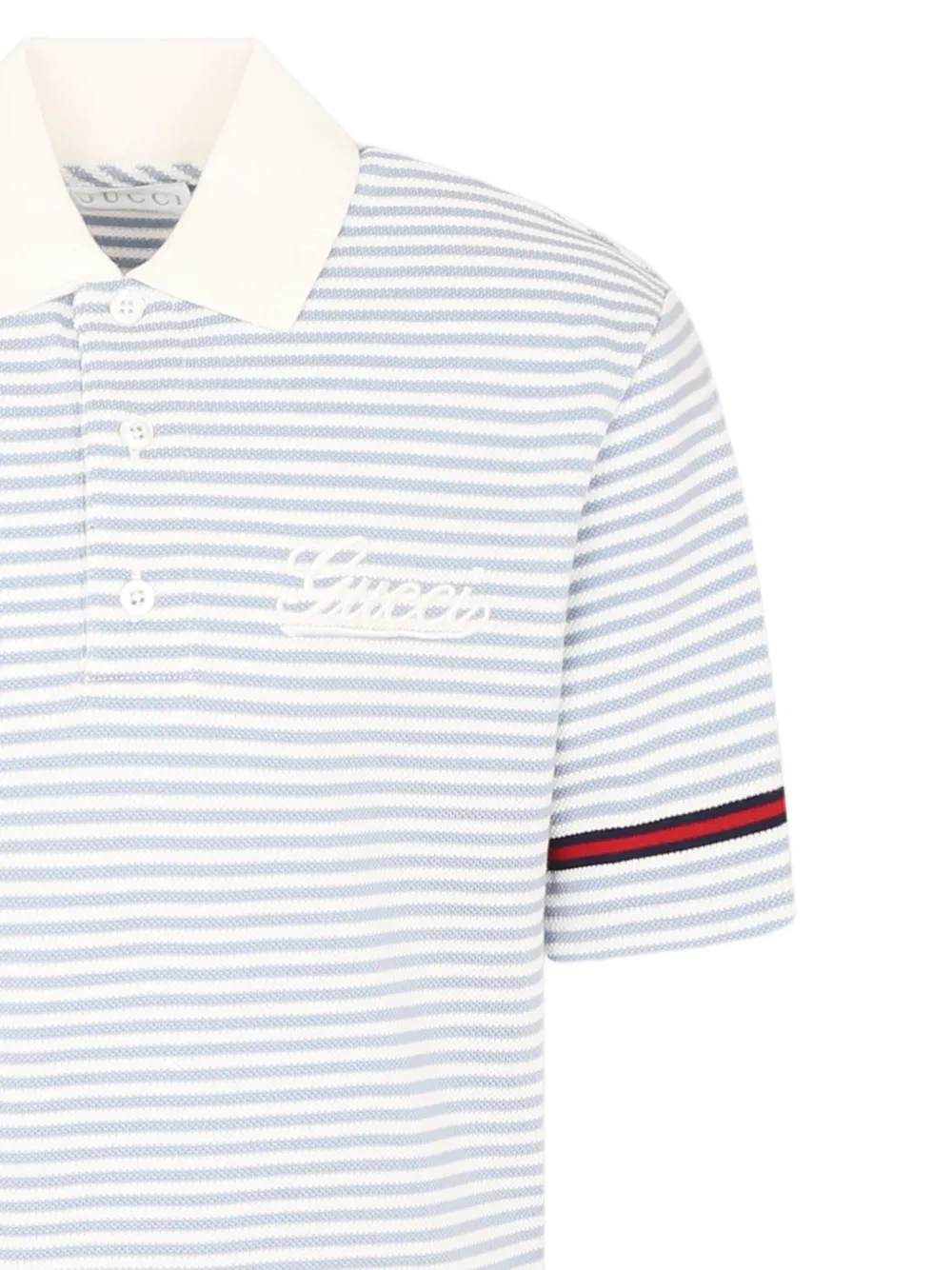 Gucci Kids Gestreept poloshirt Blauw