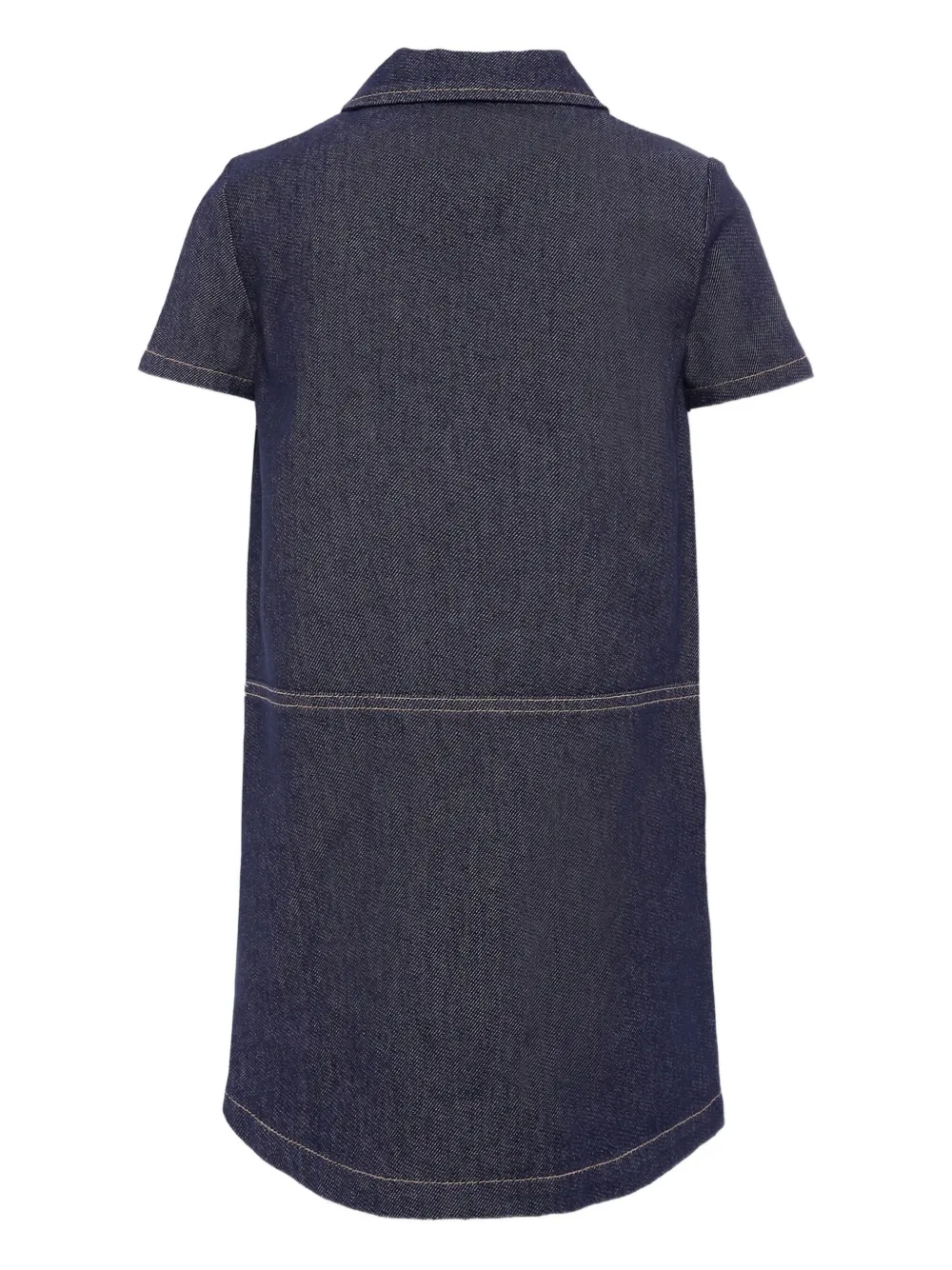 Gucci Kids Spijkerjurk met korte mouwen en kraag Blauw