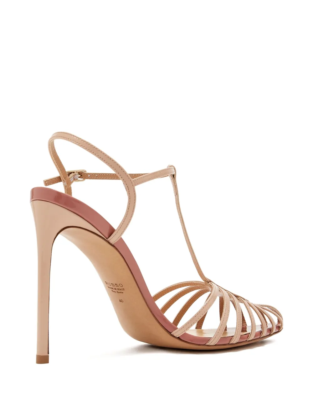 Francesco Russo T-bar caged sandals Neutrals