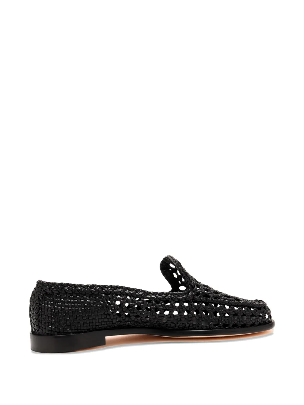 Dragon Diffusion Woven Leather Loafers In Black