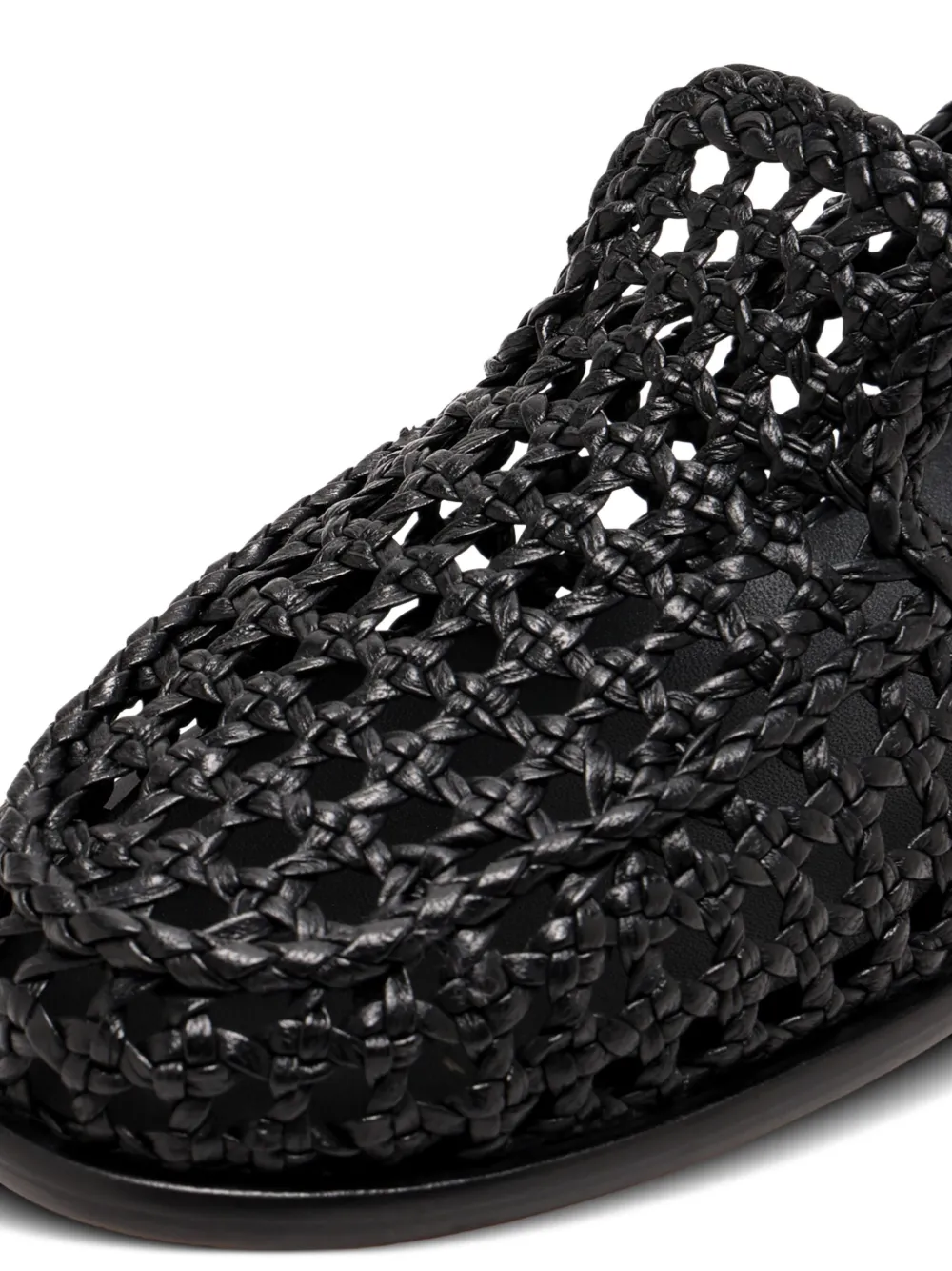 DRAGON DIFFUSION woven leather loafers Black