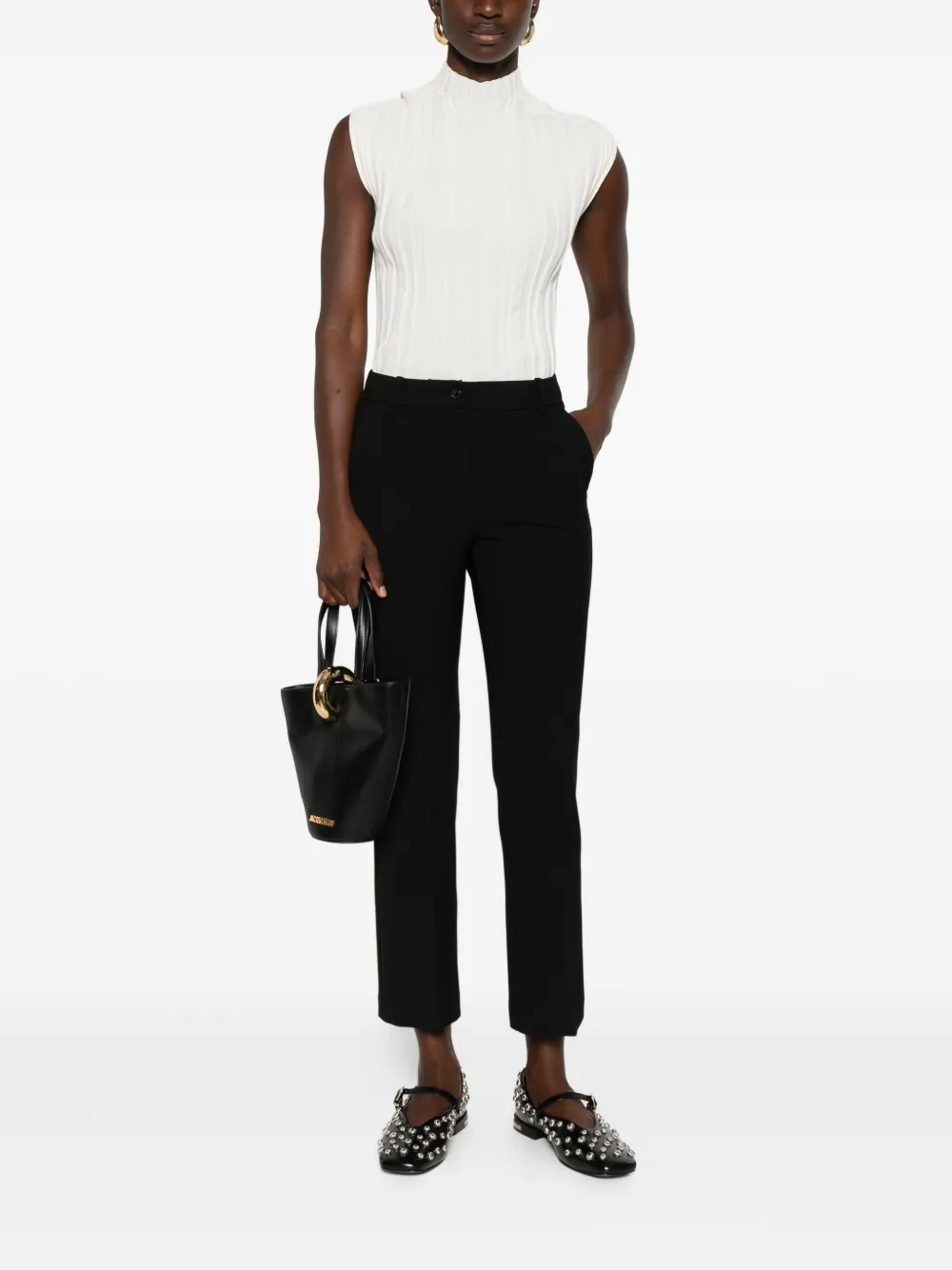 Rosso 35 button-fastening trousers - Zwart