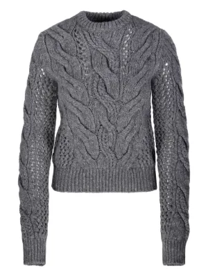 Fabiana Filippi ケーブルニット セーター | グレー | FARFETCH JP