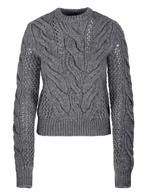 Sportmax cable-knit eyelet-detail sweater