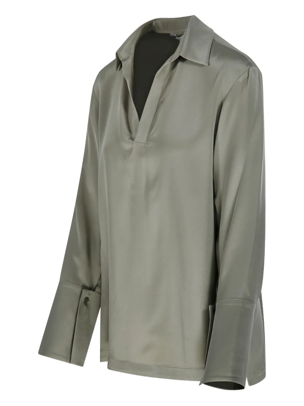 Max Mara Blouse met V-hals Groen