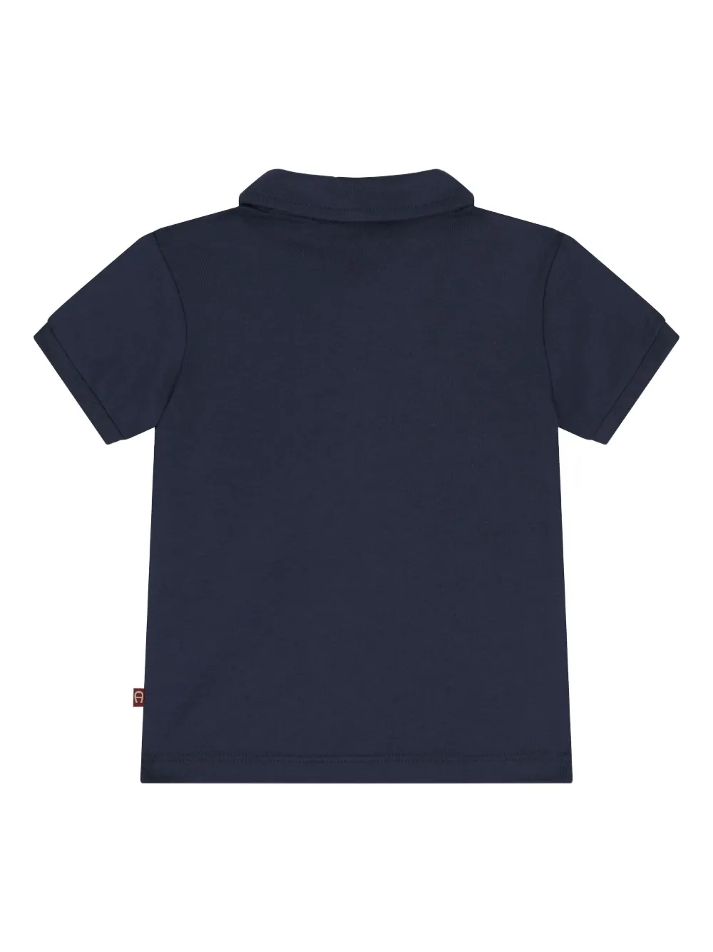 Aigner Kids cotton logo polo shirt - Blauw