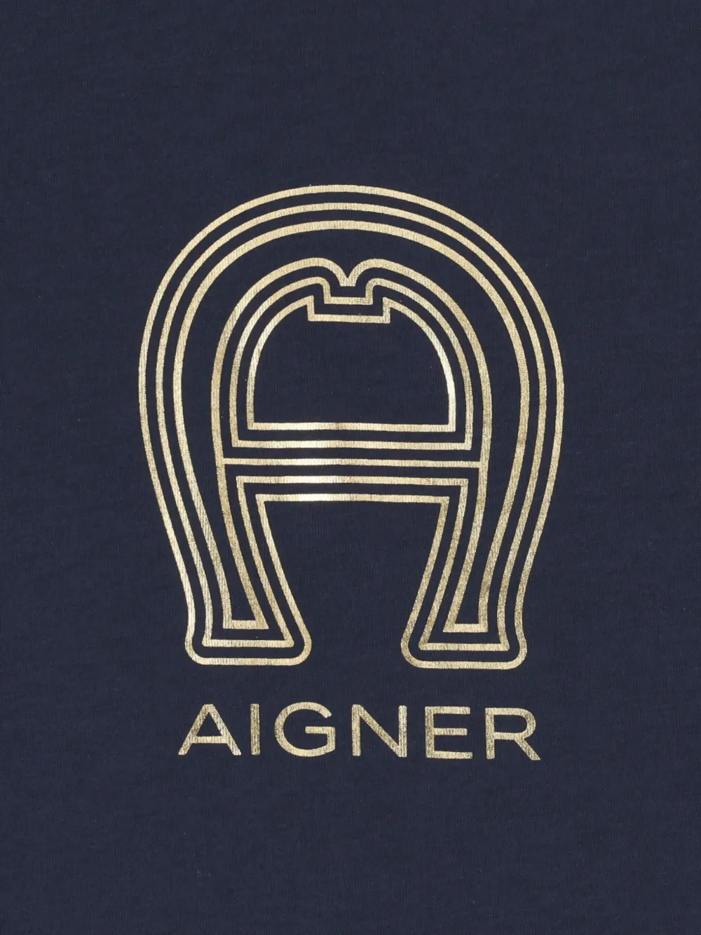 Aigner Kids logo-horseshoe T-shirt Blauw