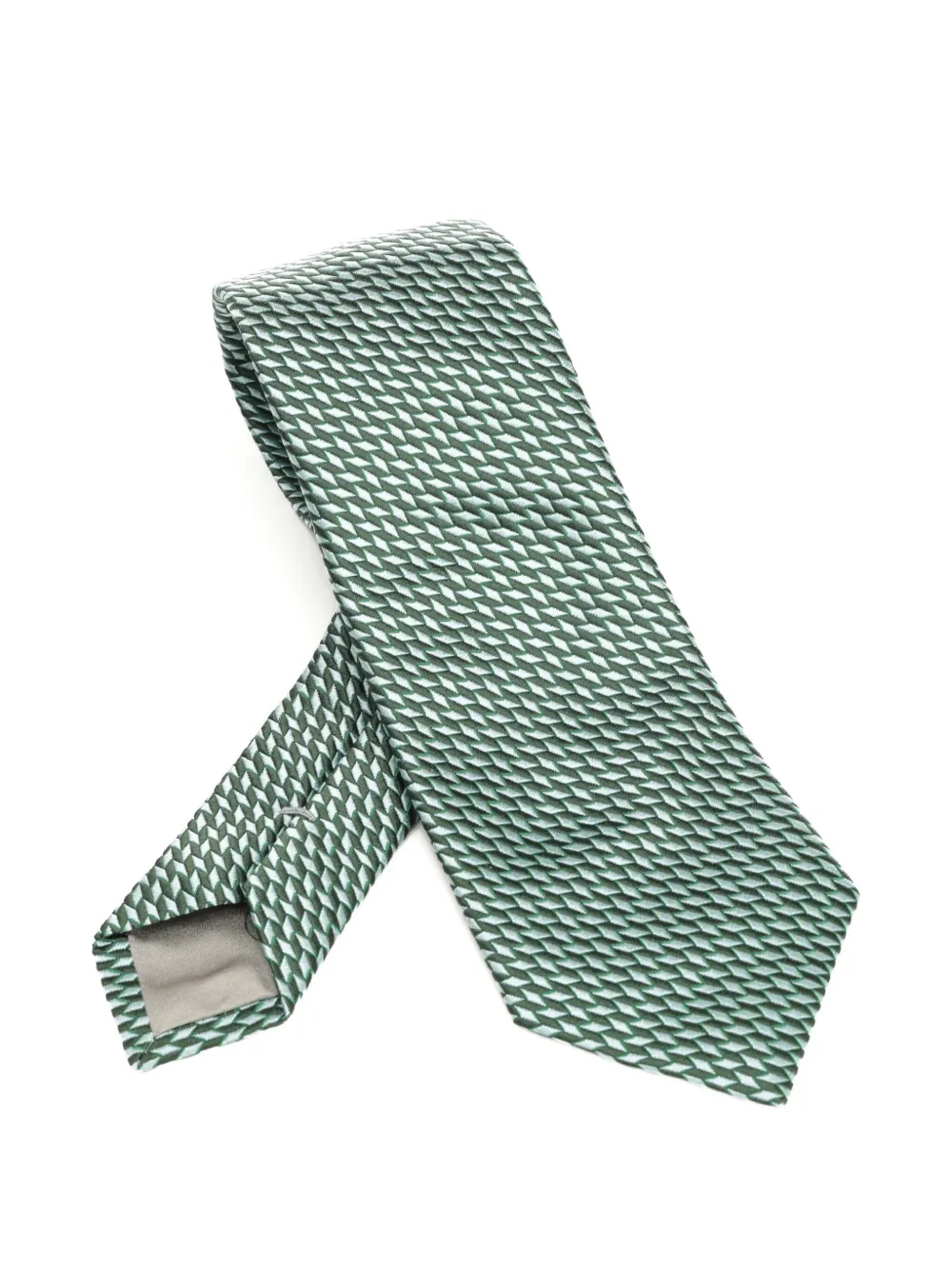 Giorgio Armani geometric-pattern tie | Green | Image 1