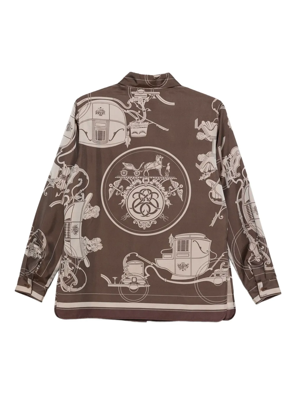 Hermès Pre-Owned 1990s carriage silk shirt | Image 2