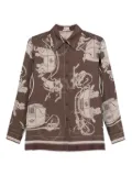 Hermès Pre-Owned 1990s carriage silk shirt - Brown