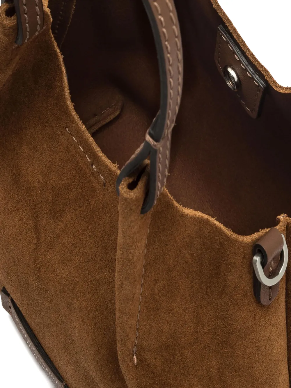 GIANNI CHIARINI Dua suede-leather shoulder bag Bruin