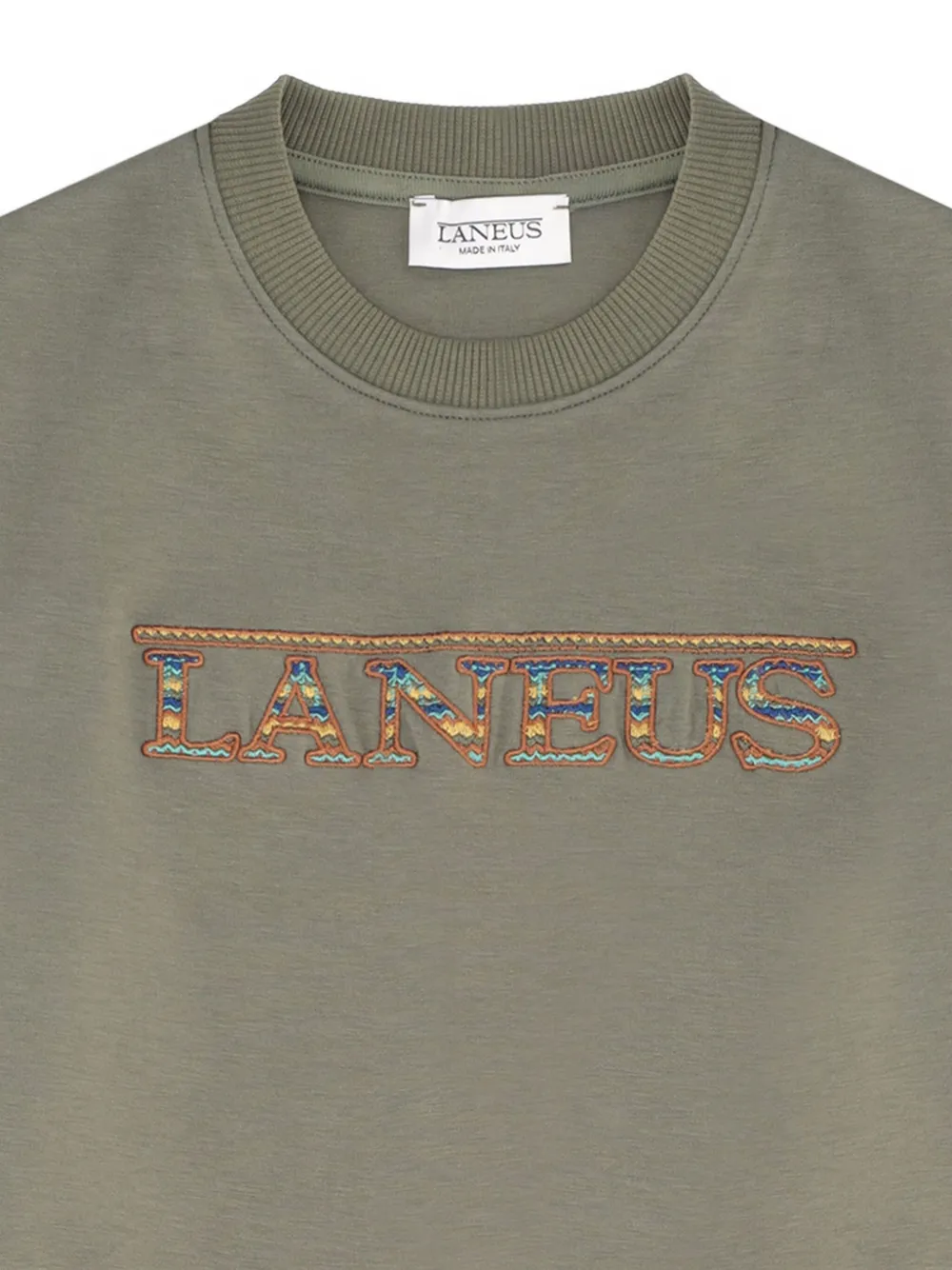 Laneus Sweater met logopatch Groen