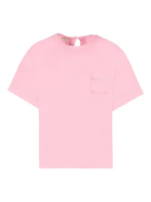 Fendi Kids Logo short-sleeve T-shirt | Pink | FARFETCH