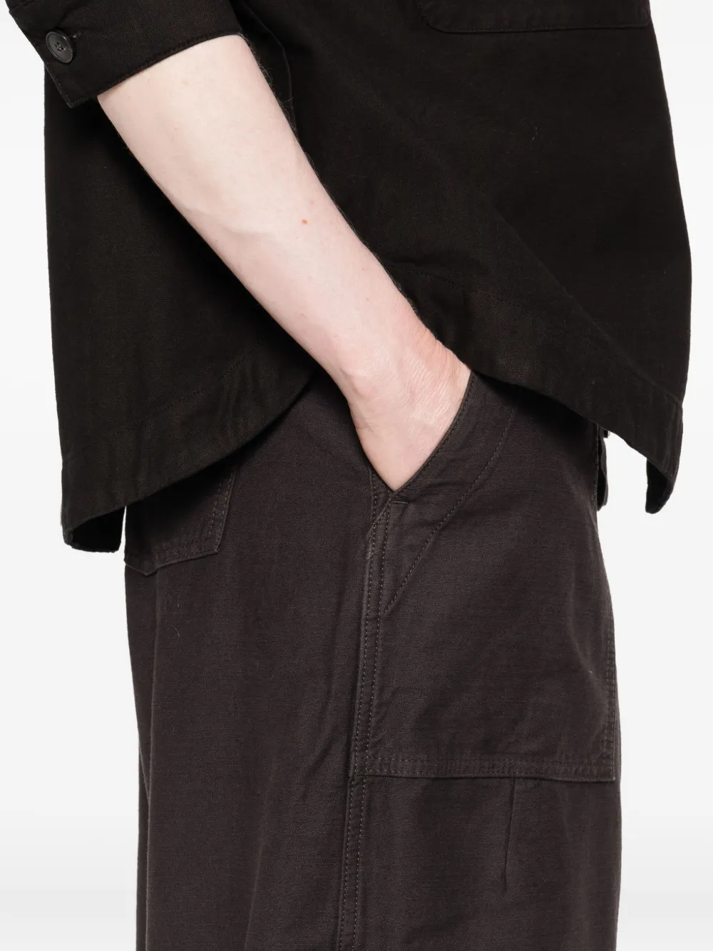 TRUE AVENUE Broek met geplooide zak Bruin