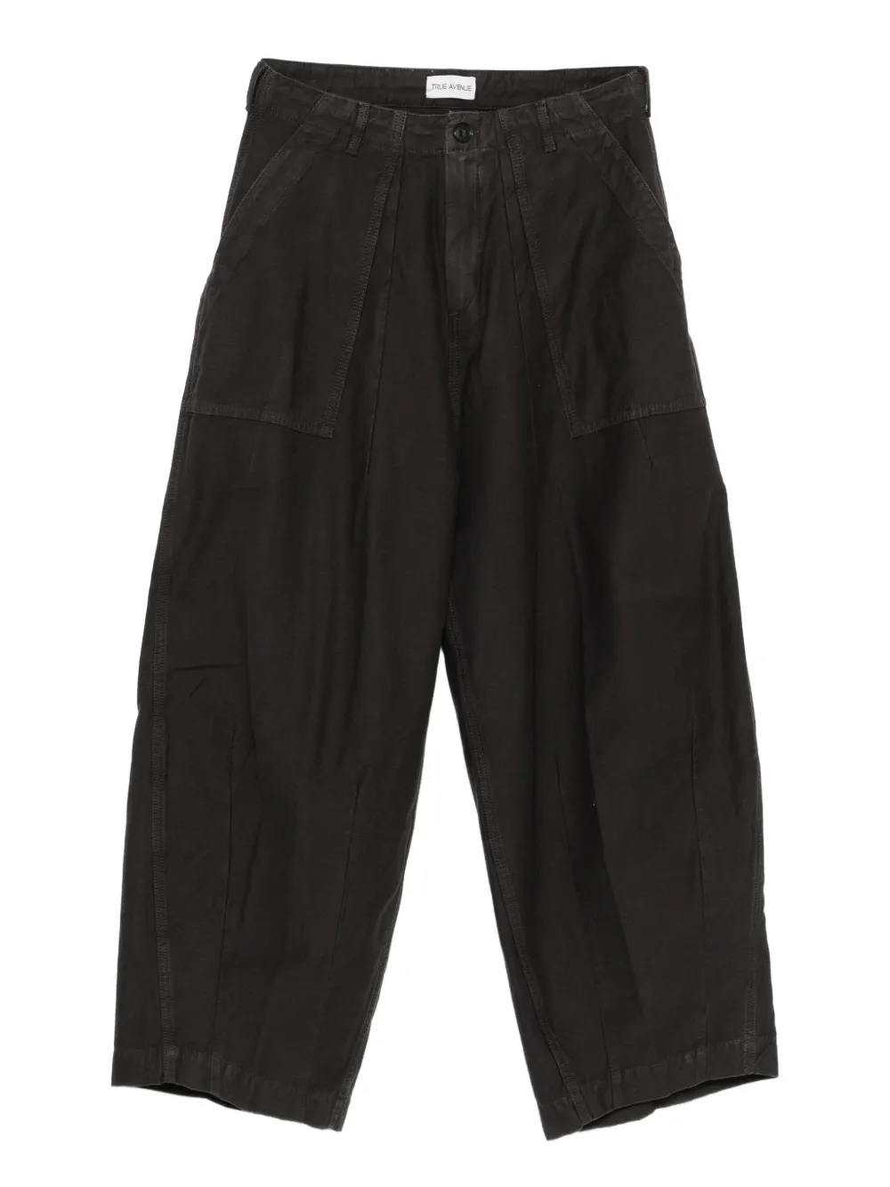 TRUE AVENUE Broek met geplooide zak Bruin