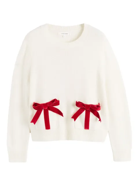 Chinti & Parker velvet-bow sweater