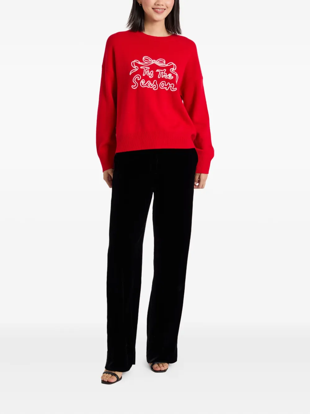 Chinti & Parker bow-motif slogan sweater | Knitted Sweaters | Image 2