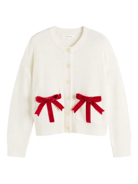 Chinti & Parker velvet-bow cardigan
