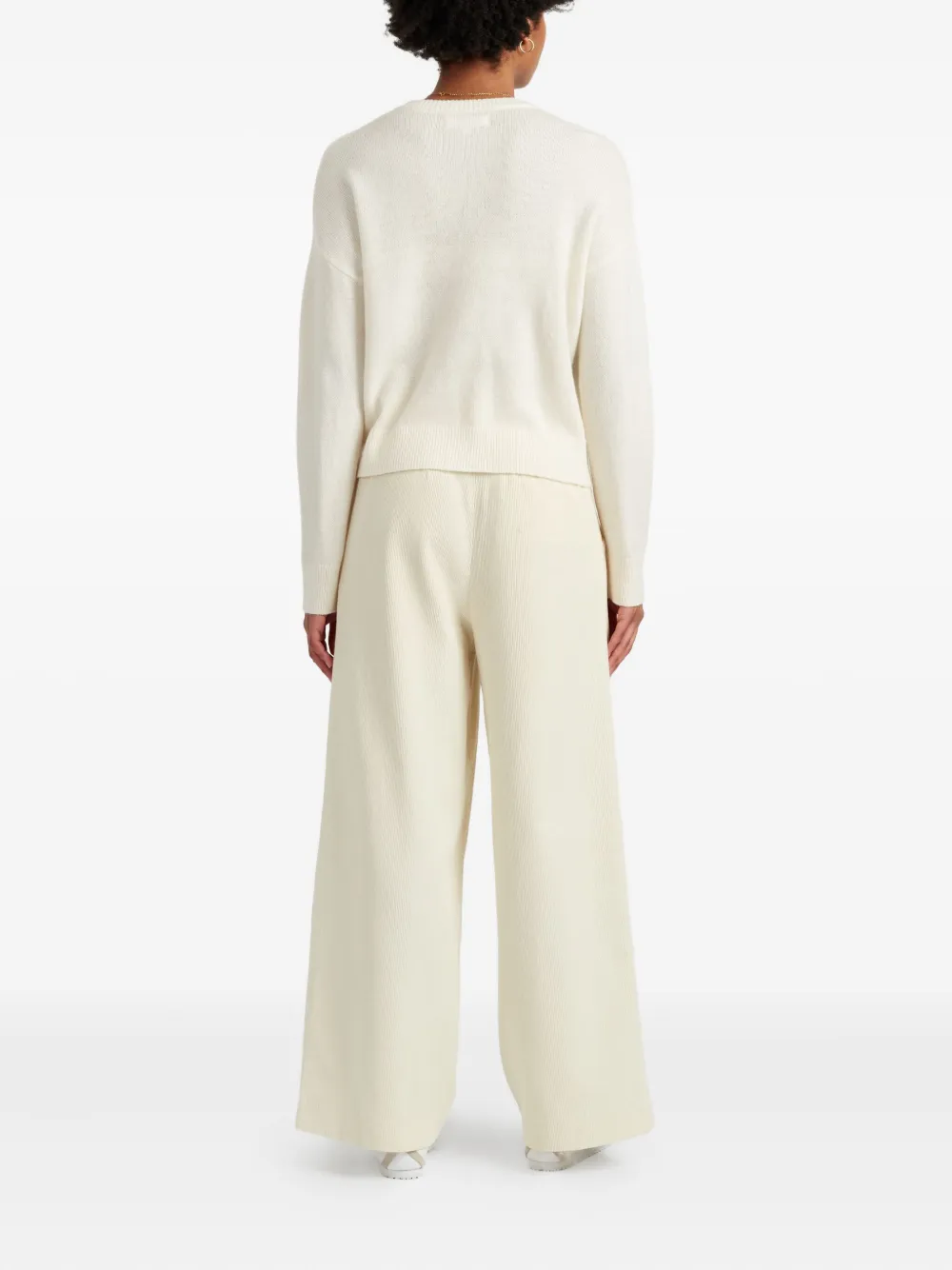 Chinti & Parker Velvet-bow Cardigan In Neutral