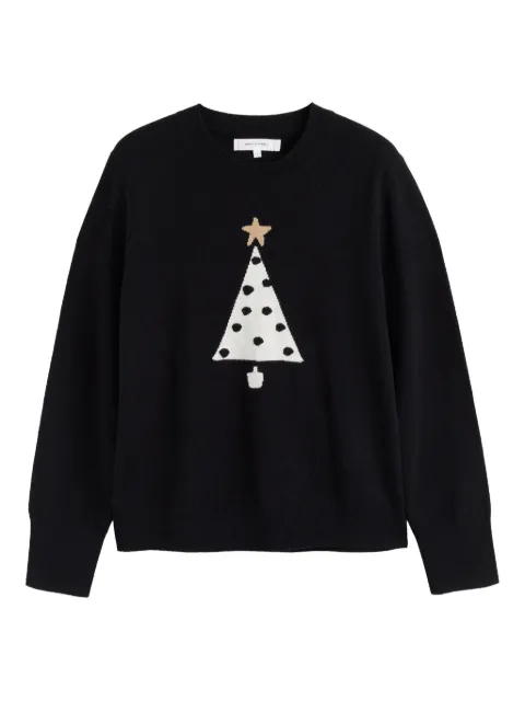 Chinti & Parker christmas-tree polka-dot sweater
