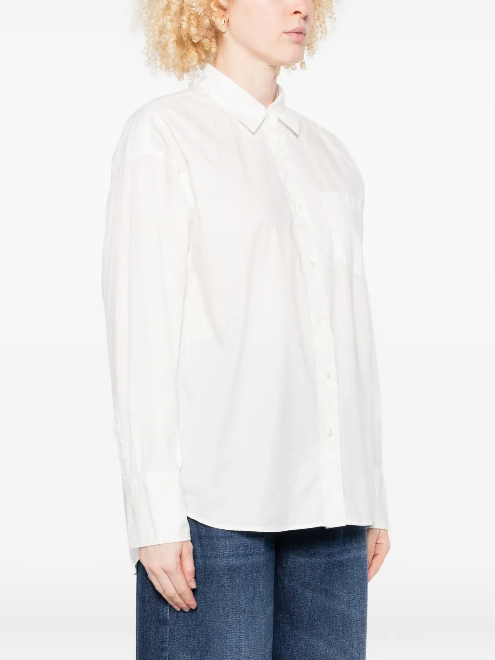  True Avenue Long-sleeve Button-up Shirt - White 