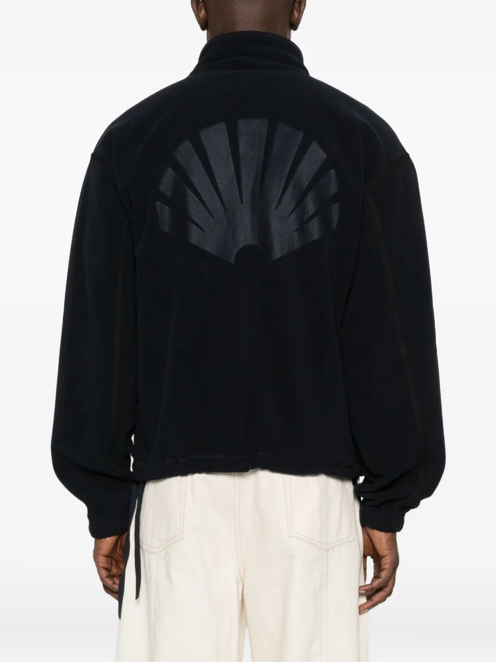 NEW AMSTERDAM Fleece sweater met ritssluiting Blauw