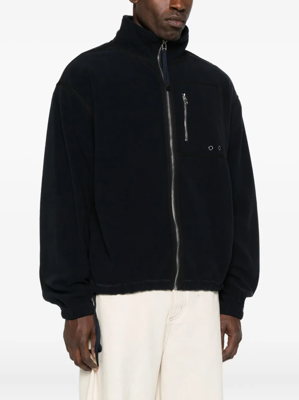 NEW AMSTERDAM Fleece sweater met ritssluiting Blauw