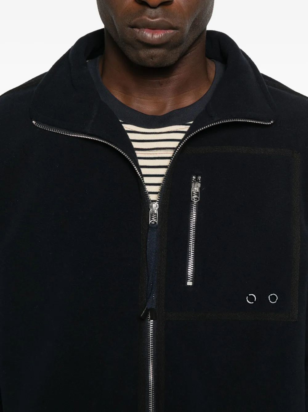 NEW AMSTERDAM Fleece sweater met ritssluiting Blauw