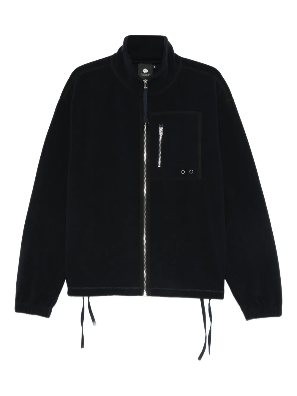 New Amsterdam Zip-fastening Fleece Sweatshirt In Blue