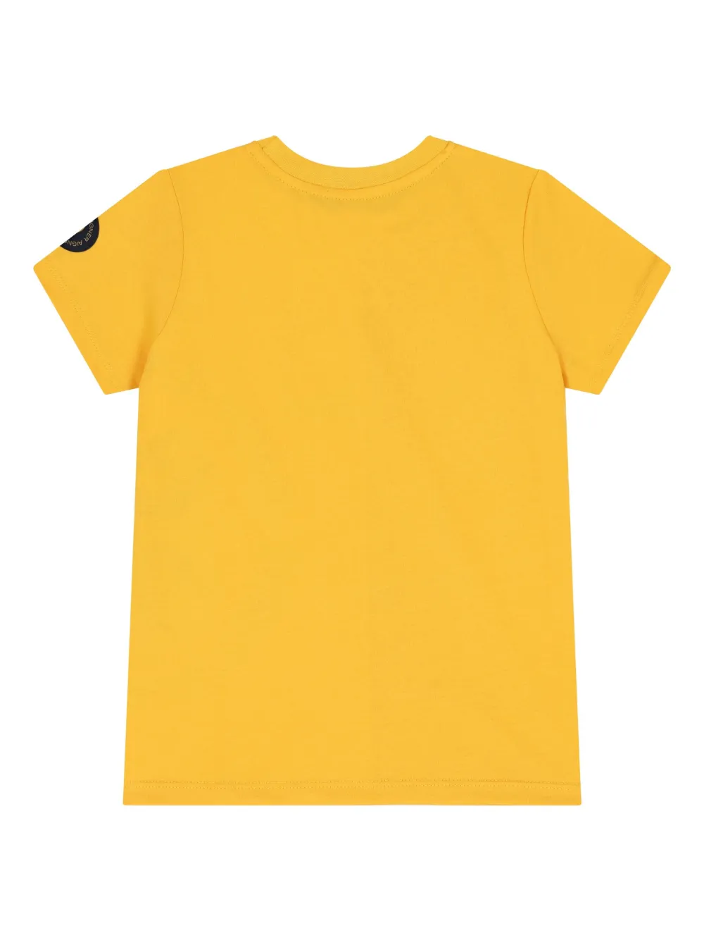 Aigner Kids T-shirt met logodetail en vlakken Geel