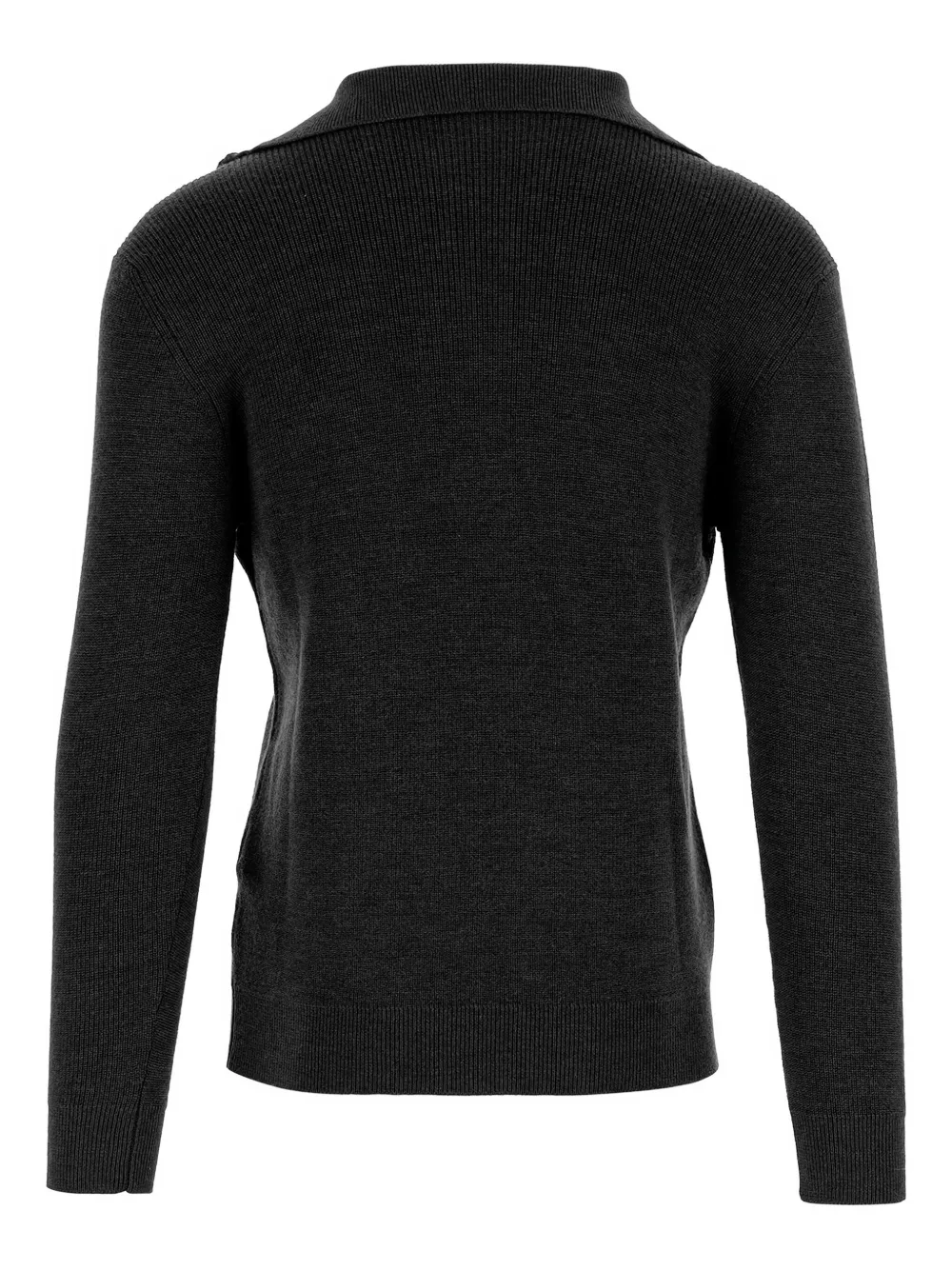 Tagliatore ribbed zip-neck sweater Zwart