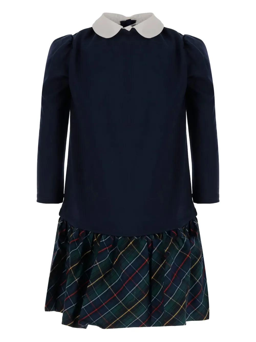 POLO RALPH LAUREN KIDS plaid-pattern dress Blauw