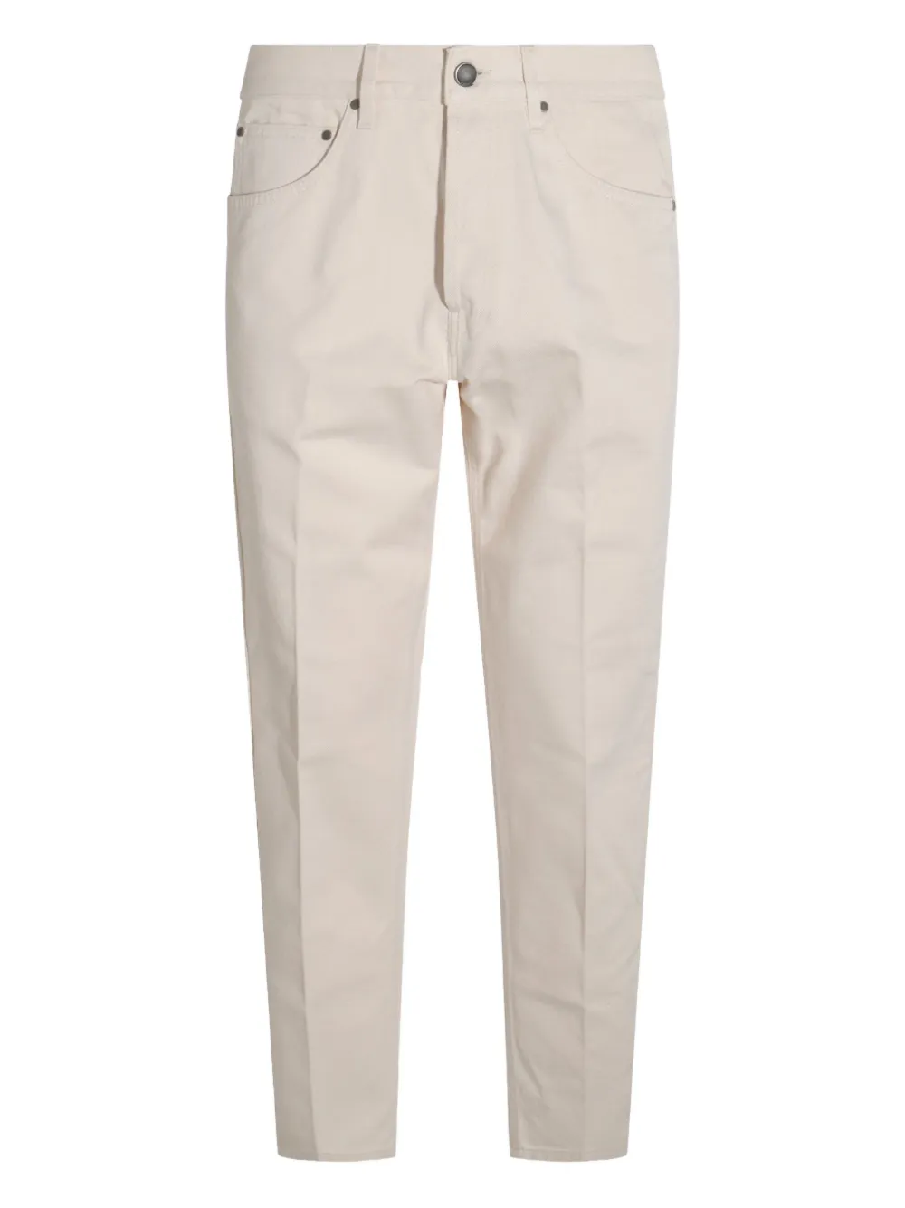 Lardini Katoenen jeans met knoop- en ritssluiting Beige