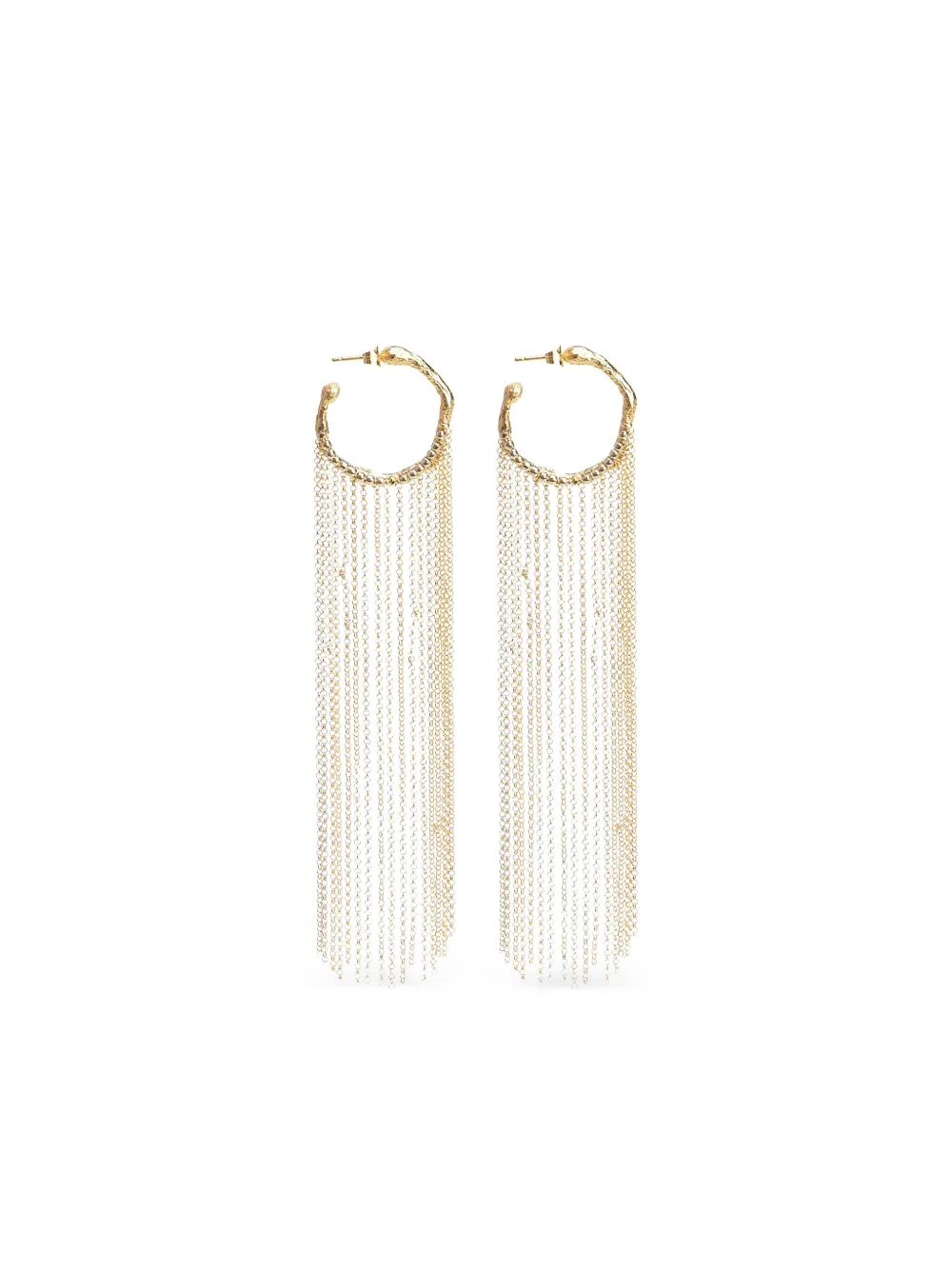 Forte Forte chain-drop hoop earrings | Gold | Image 1