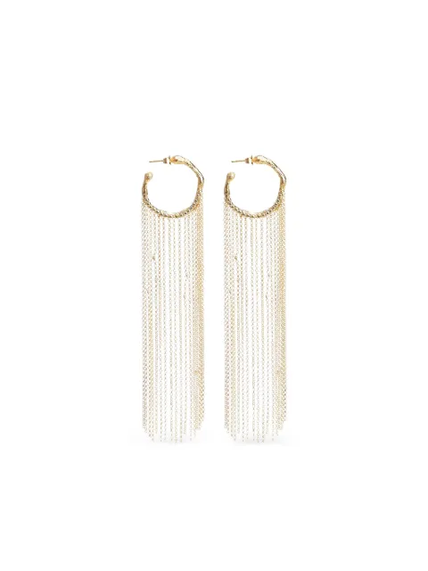 Forte Forte chain-drop hoop earrings