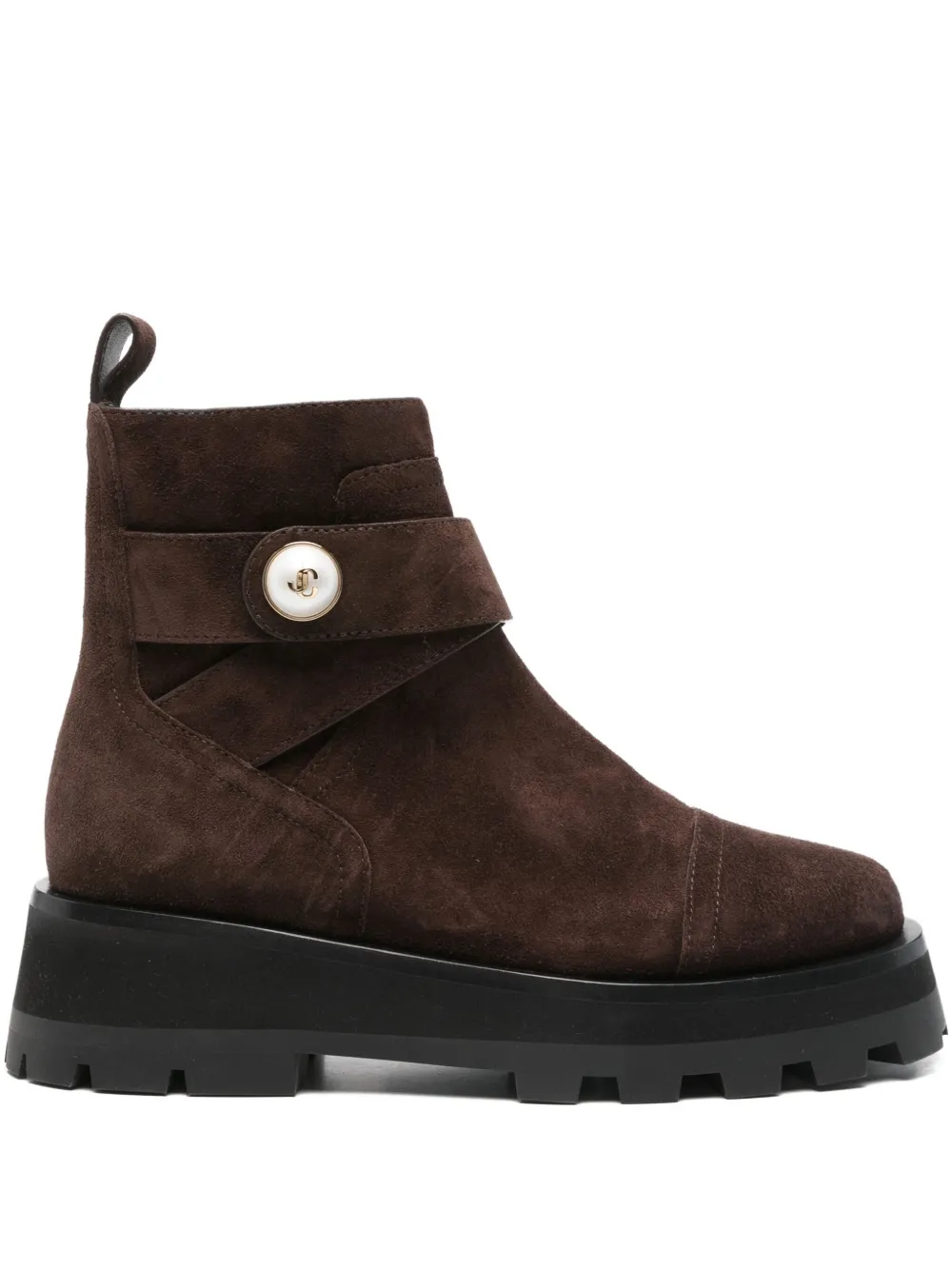 Jimmy Choo 45mm Meena Flat suede ankle boots Brown
