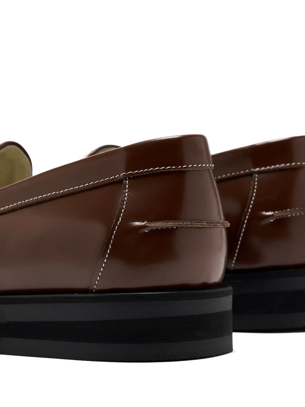 Duke & Dexter Woven-panels Leather Loafers In Brown