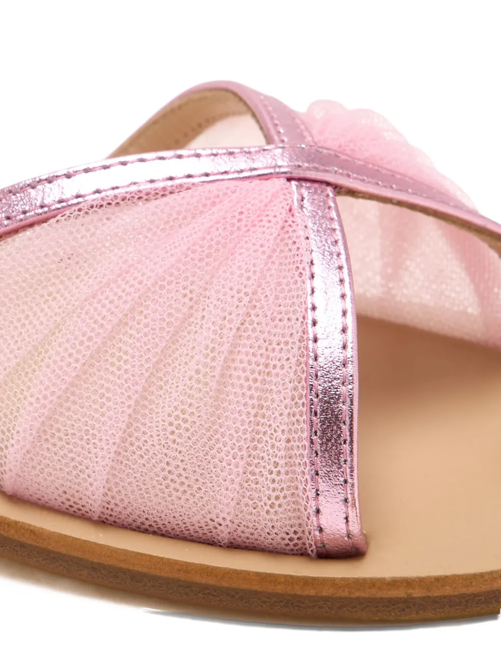 Andrea Wazen Katy twisted-detail sandals Roze