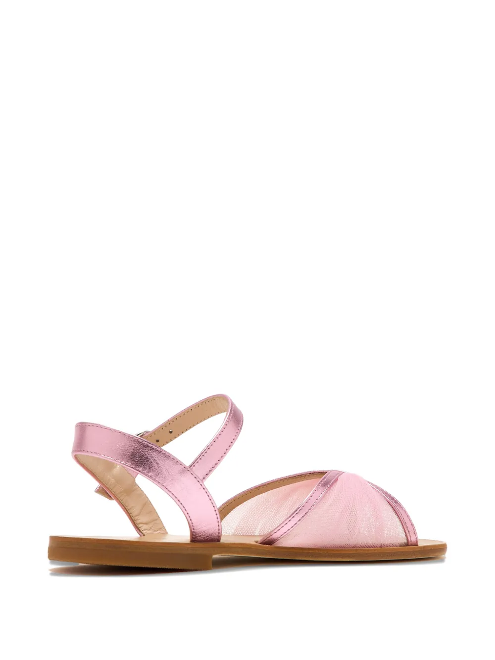 Andrea Wazen Katy twisted-detail sandals Roze