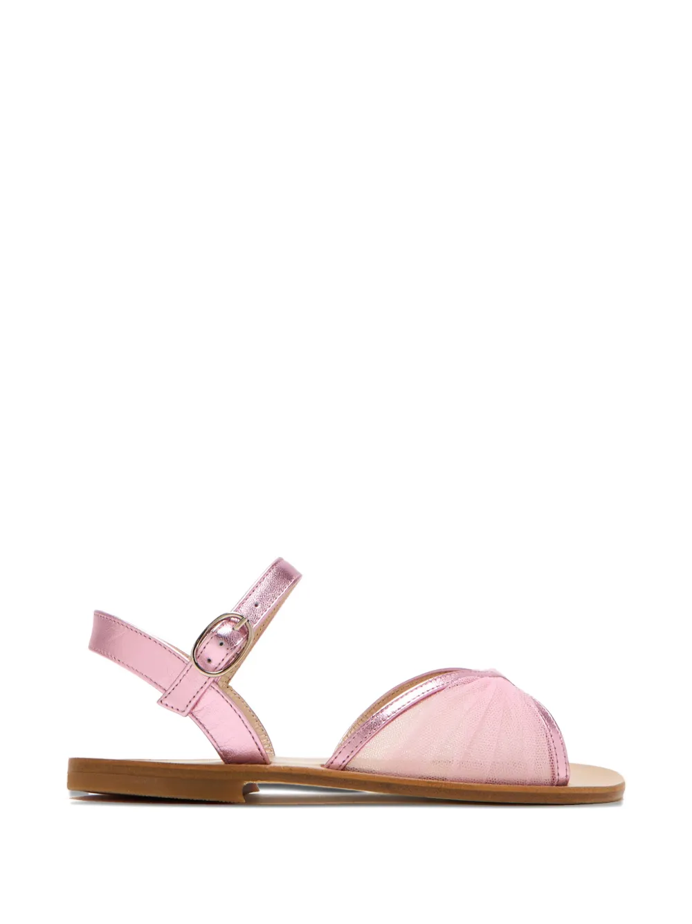 Andrea Wazen Katy twisted-detail sandals Roze