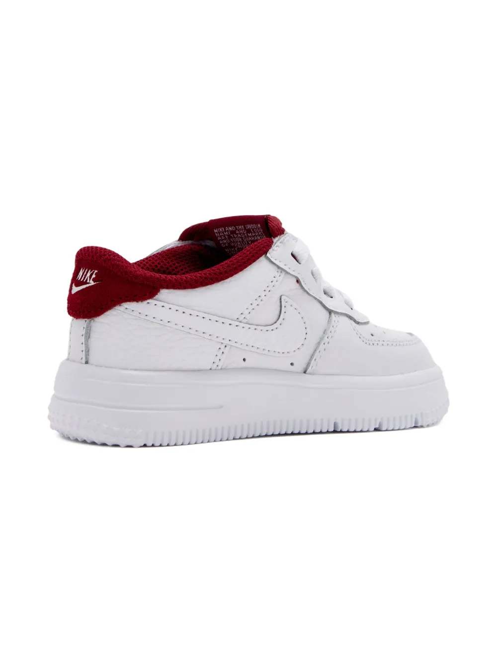Nike Kids Air Force 1 Low LV8 EasyOn leather-patch sneakers White