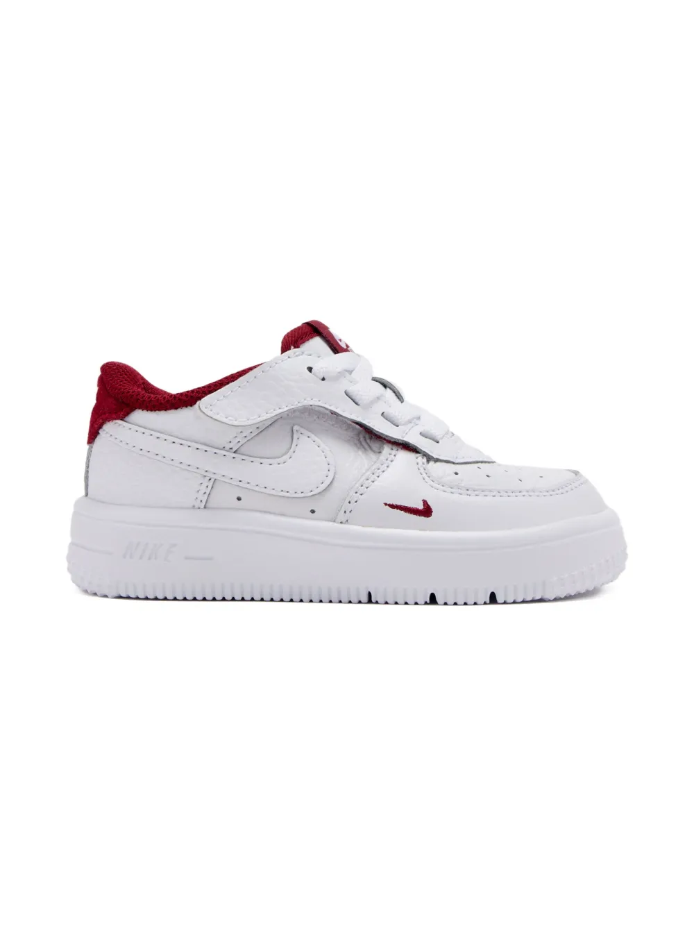 Nike Kids Air Force 1 Low LV8 EasyOn leather-patch sneakers - Wit