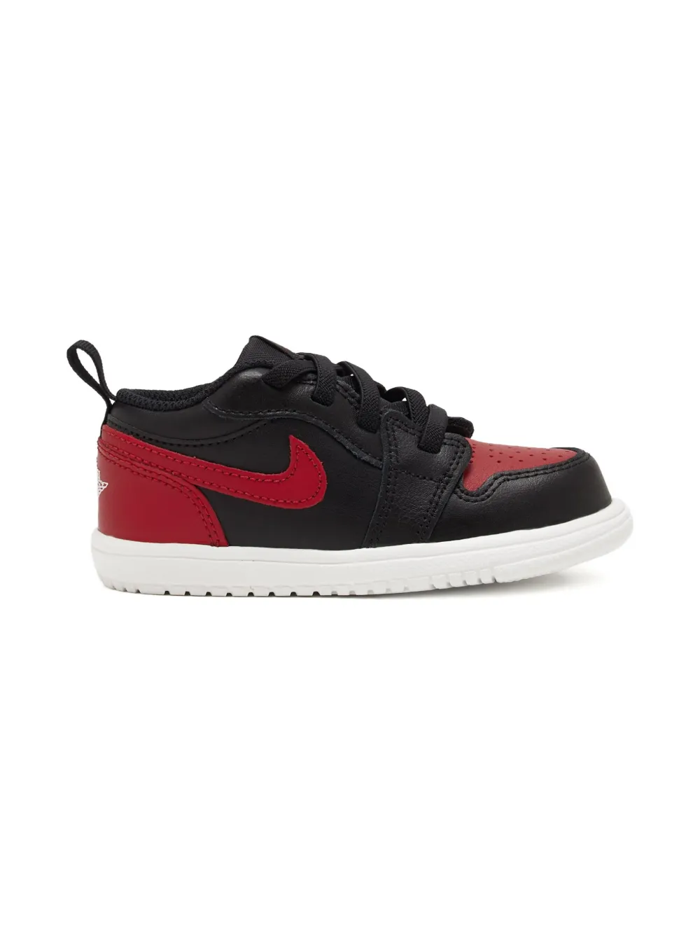 Nike Kids leather nike swoosh sneakers - Zwart